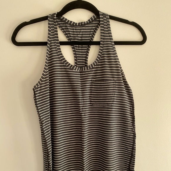 Lululemon Grey & White striped tank, size 6 - Picture 2 of 5